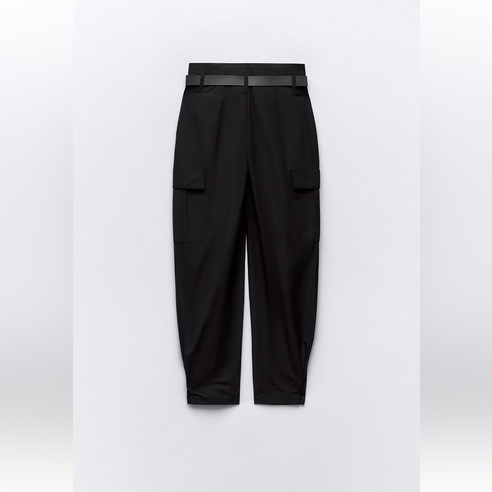 BELTED PAPERBAG PANTS - Picture 8 of 12